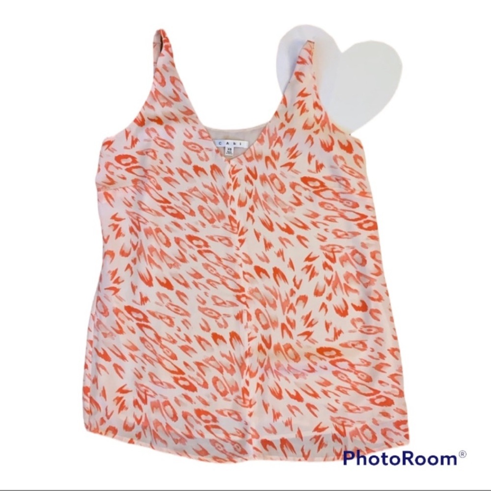 CAbi animal print layered tank top